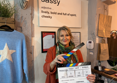 Filming at Sassy